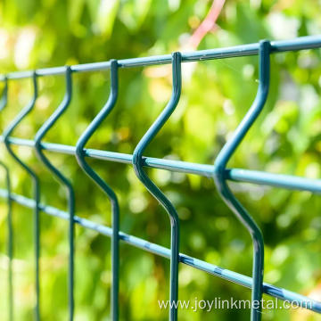 green or black 3D curved welded mesh fence
